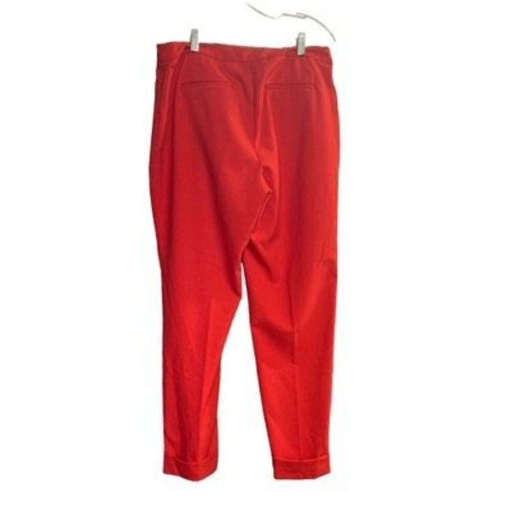 RAFAELLA Women’s Red Cuffed Pants Size 10 Inseam 27.5‎